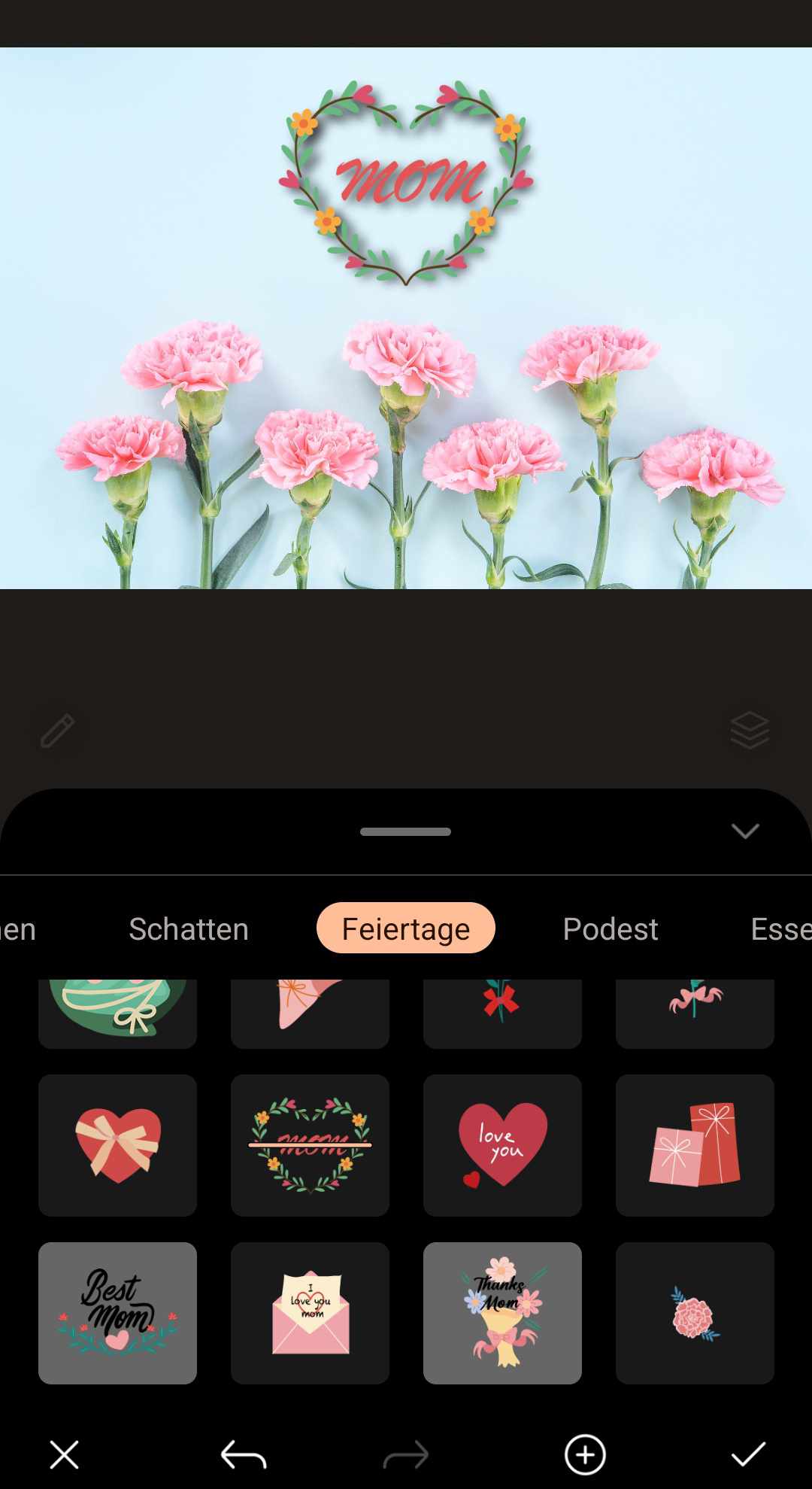 PhotoDirector - Muttertagsgrüße gestalten